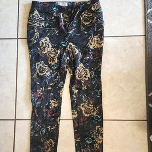 Free people flower printed pants size 12